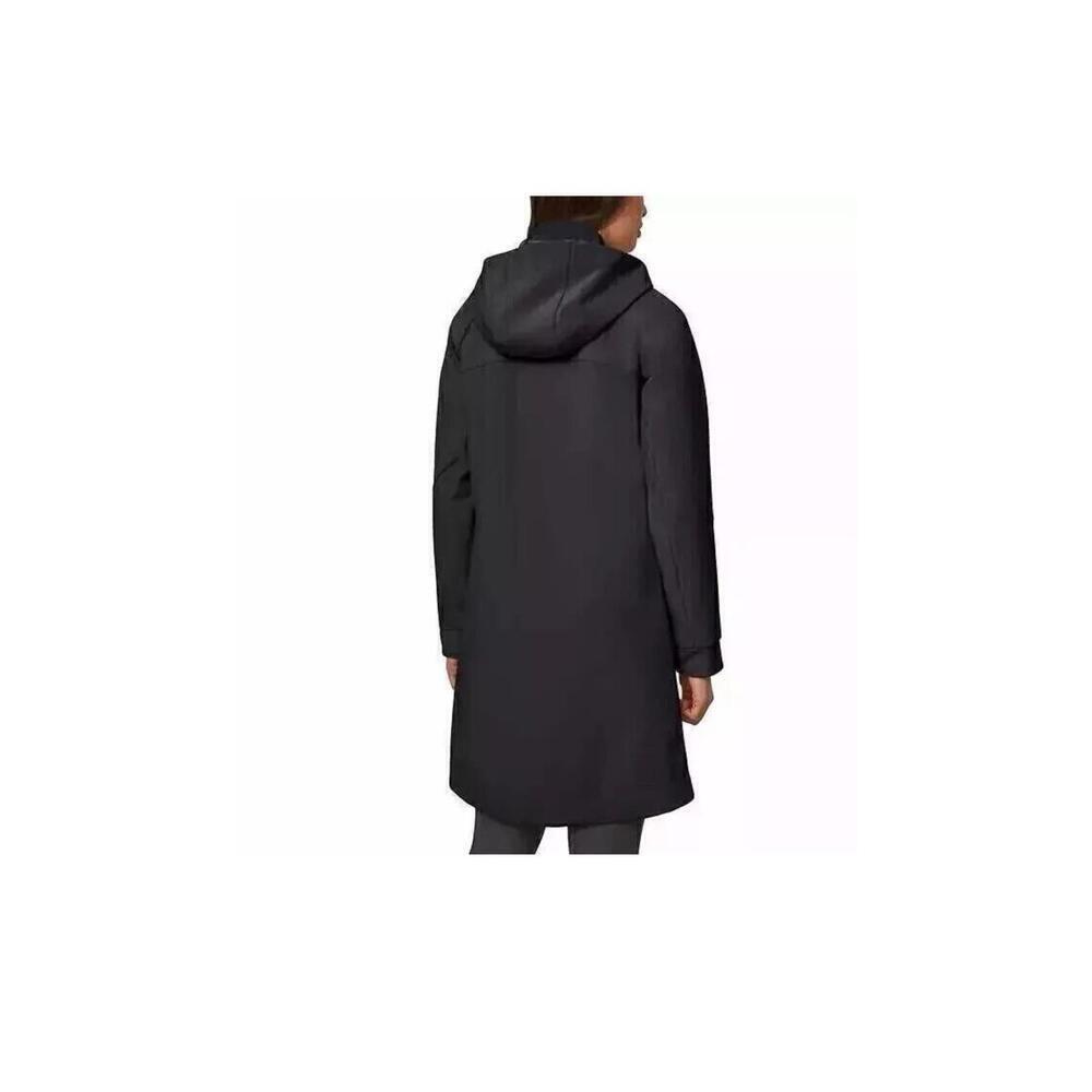 Mondetta Women's Long Softshell Hooded Jacket, Black, 2XL. BC